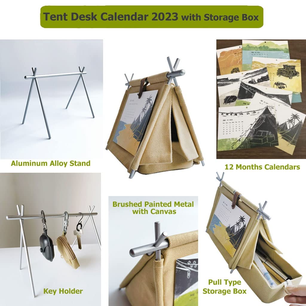 DIY Camping Tent Desk Calendar 2023